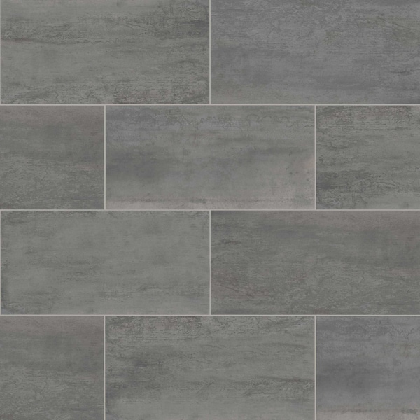 Oxide Magnetite 24 In. X 48 In. Matte Porcelain Floor And Wall Tile, 2PK